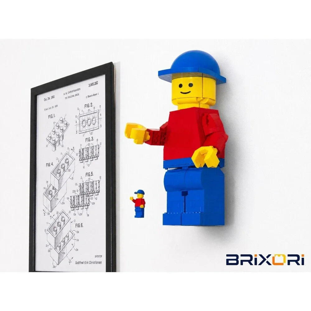 Wall Mount Display for LEGO Up-Scaled Minifugre 40649